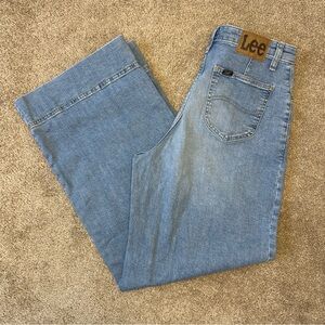 Lee Sky Blue Wide Leg Denim Pants